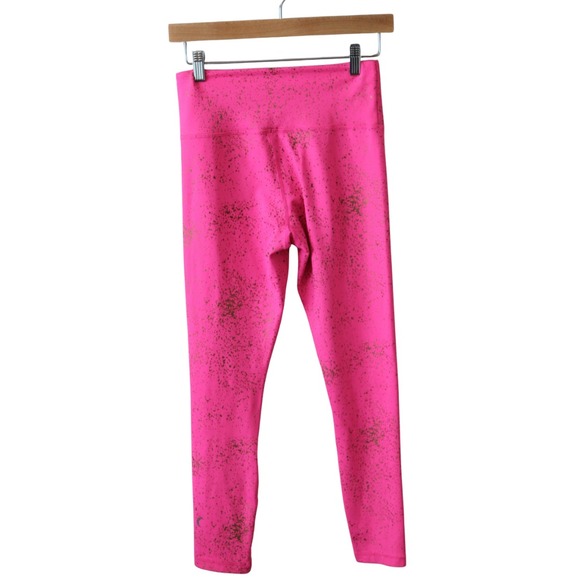Zyia Active Pants - Zyia active Neon Pink and Gold Splatter Leggings 4